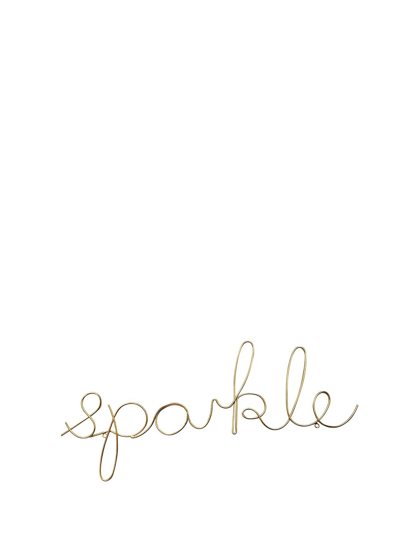 Product photograph of Bombay Duck Sparkle Wire Word Gold from very.co.uk