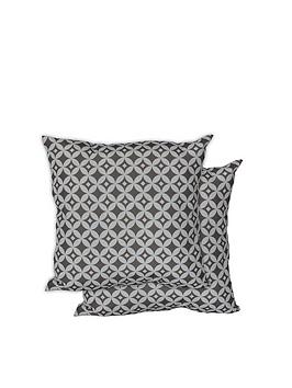Product photograph of Streetwize Accessories Outdoor Pair Of Diamond Scatter Cushions from very.co.uk