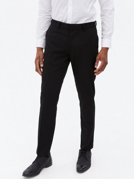 new-look-black-mid-rise-slim-suit-trousers