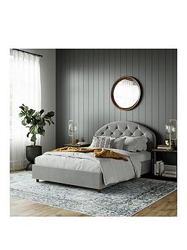 Product photograph of Dorel Home Aspen Velvet Double Bed from very.co.uk