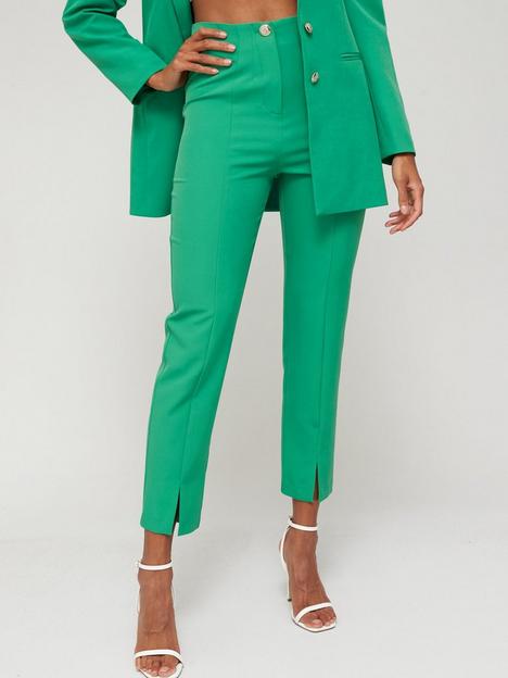 v-by-very-split-front-trouser-green