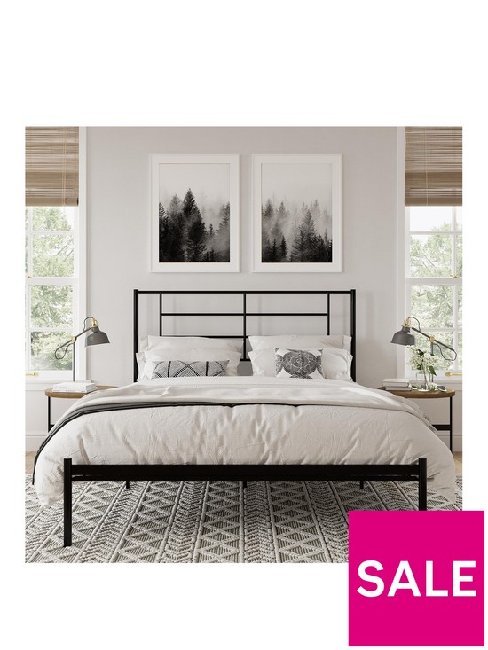 front image of dorel-home-jensen-metal-single-bed