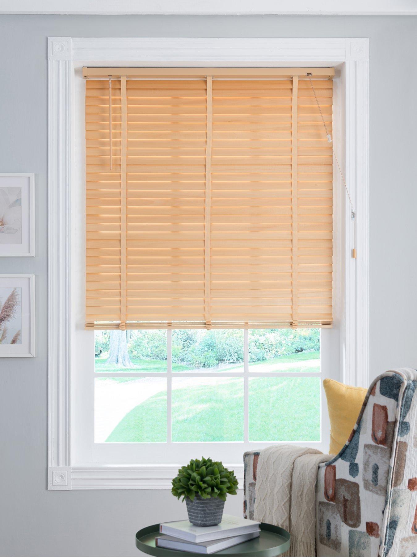 Product photograph of Homemaker 50mm Wooden Venetian Blind from very.co.uk