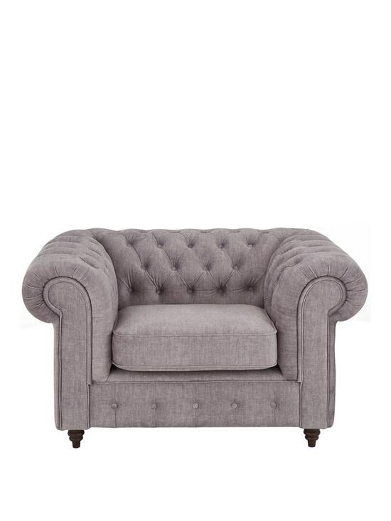 stillFront image of very-home-laura-chesterfieldnbspfabric-armchair-greynbsp--fscreg-certified
