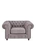  image of very-home-laura-chesterfieldnbspfabric-armchair-greynbsp--fscreg-certified