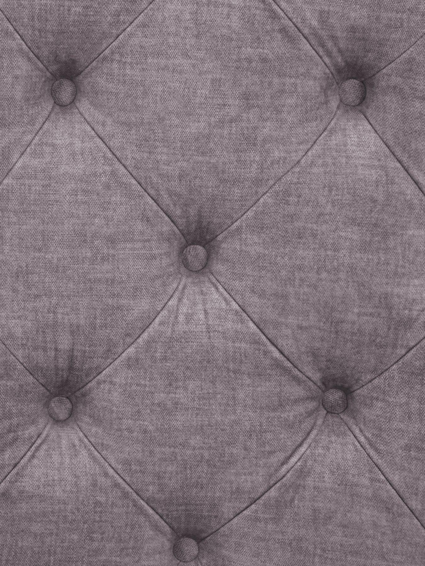 Image 4 of 7 of Very Home Laura Chesterfield&nbsp;Fabric Footstool - Grey&nbsp;- FSC&reg; Certified