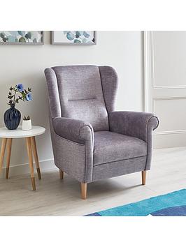 Product photograph of Very Home Weston Fabric Armchair - Silver - Fsc Reg Certified from very.co.uk