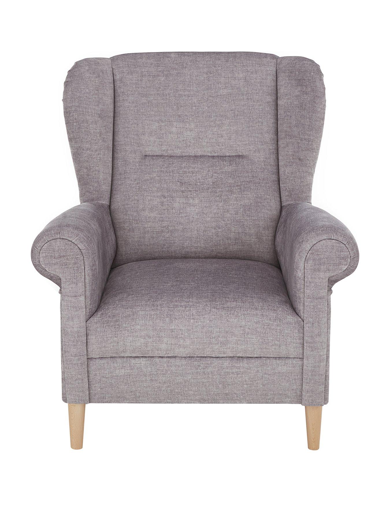 Product photograph of Very Home Weston Fabric Armchair - Silver from very.co.uk