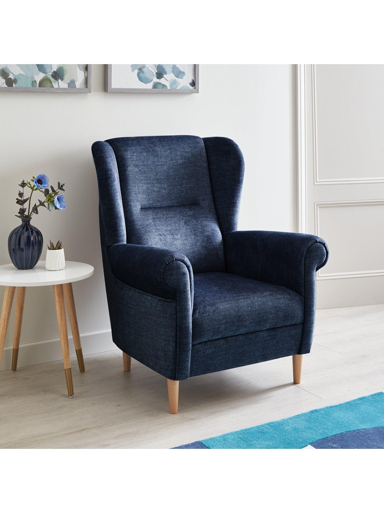 Product photograph of Very Home Weston Fabric Armchair - Navy - Fsc Reg Certified from very.co.uk