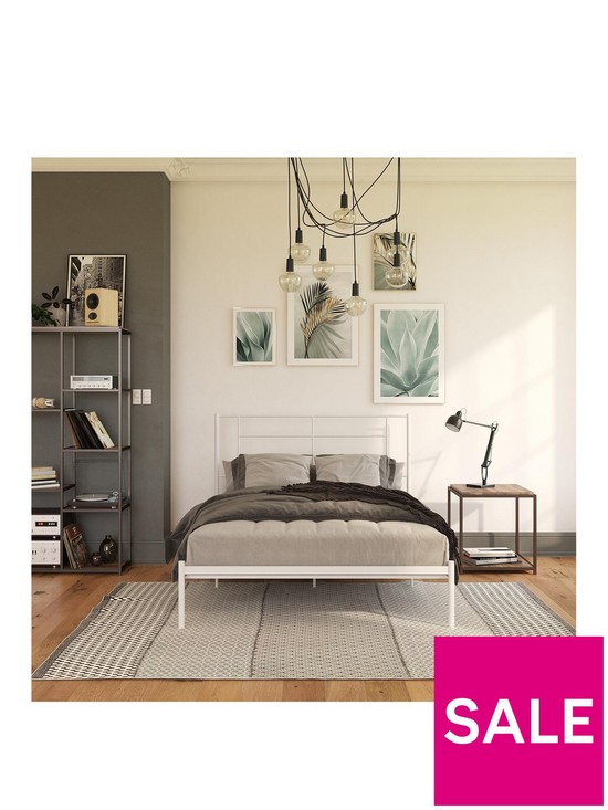front image of dorel-home-jensen-metal-single-bed