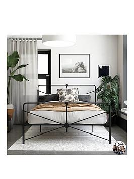 Product photograph of Dorel Home Leopold Metal Double Bed from very.co.uk