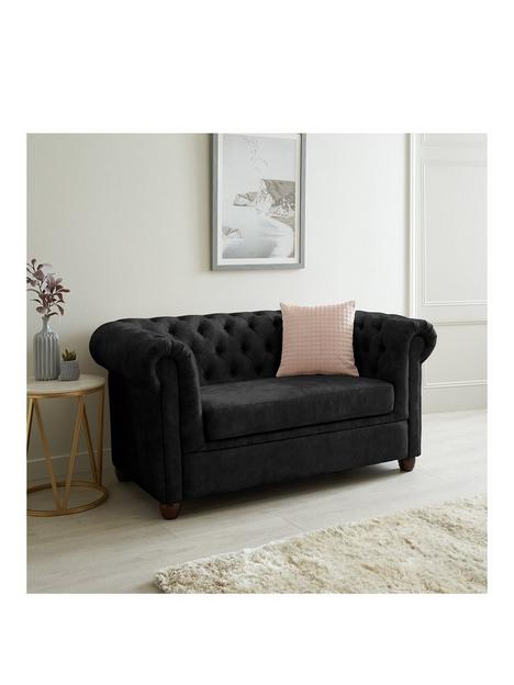 chester-faux-leather-2-seater-sofa-black