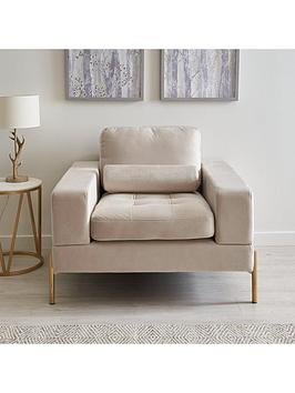 Versailles Fabric Armchair - Beige
