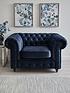  image of very-home-laura-chesterfieldnbspfabric-armchair-navynbsp--fscreg-certified