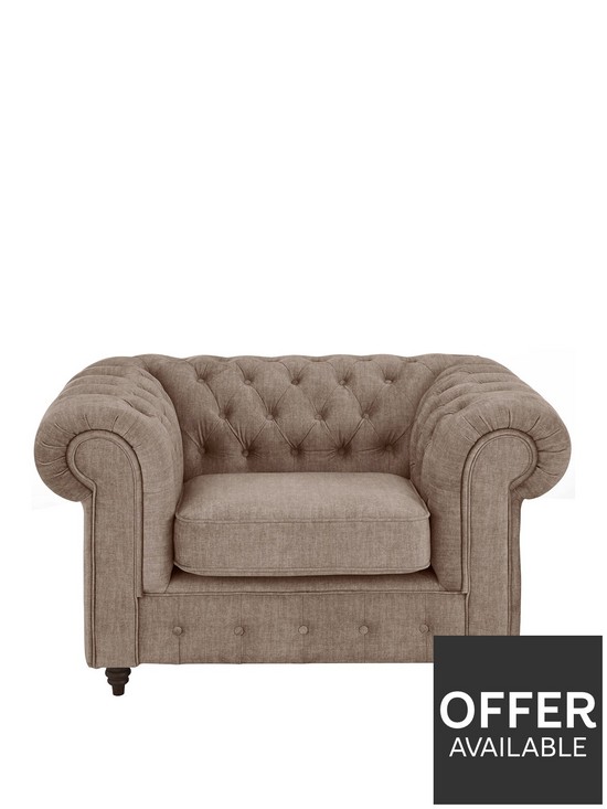 stillFront image of very-home-laura-chesterfieldnbspfabric-armchair-naturalnbsp--fscreg-certified