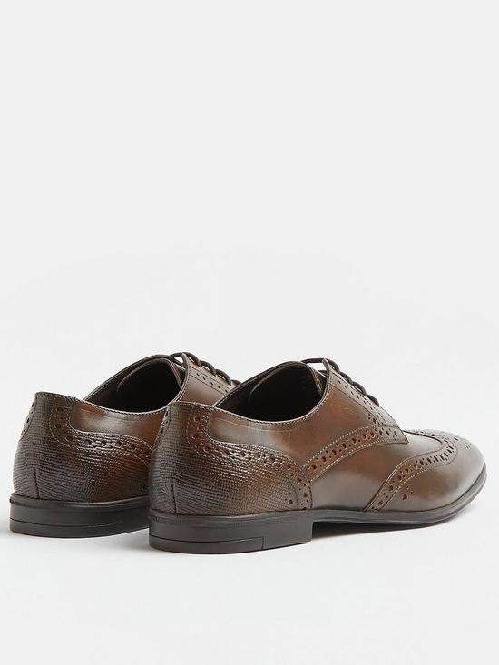 back image of river-island-lace-up-brogue-derby-shoe