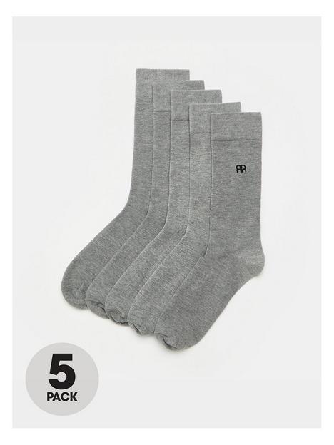 river-island-5-pack-embroidered-ankle-socks