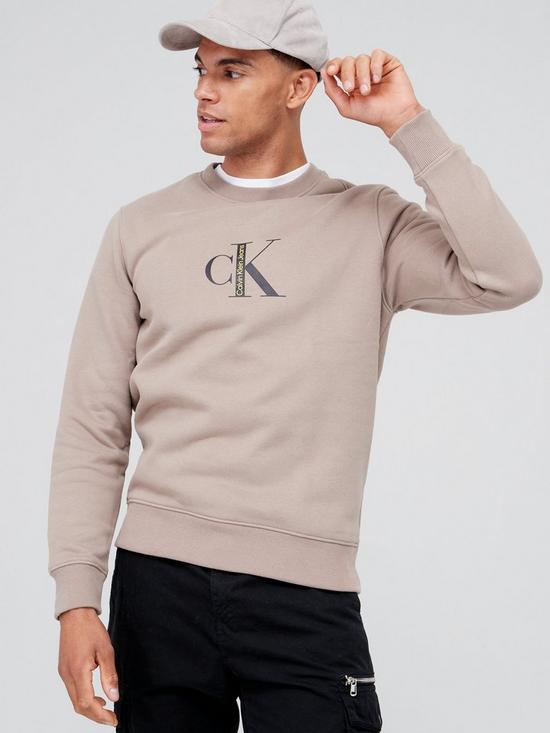 Calvin Klein Jeans Ck Institutional Sweatshirt | very.co.uk