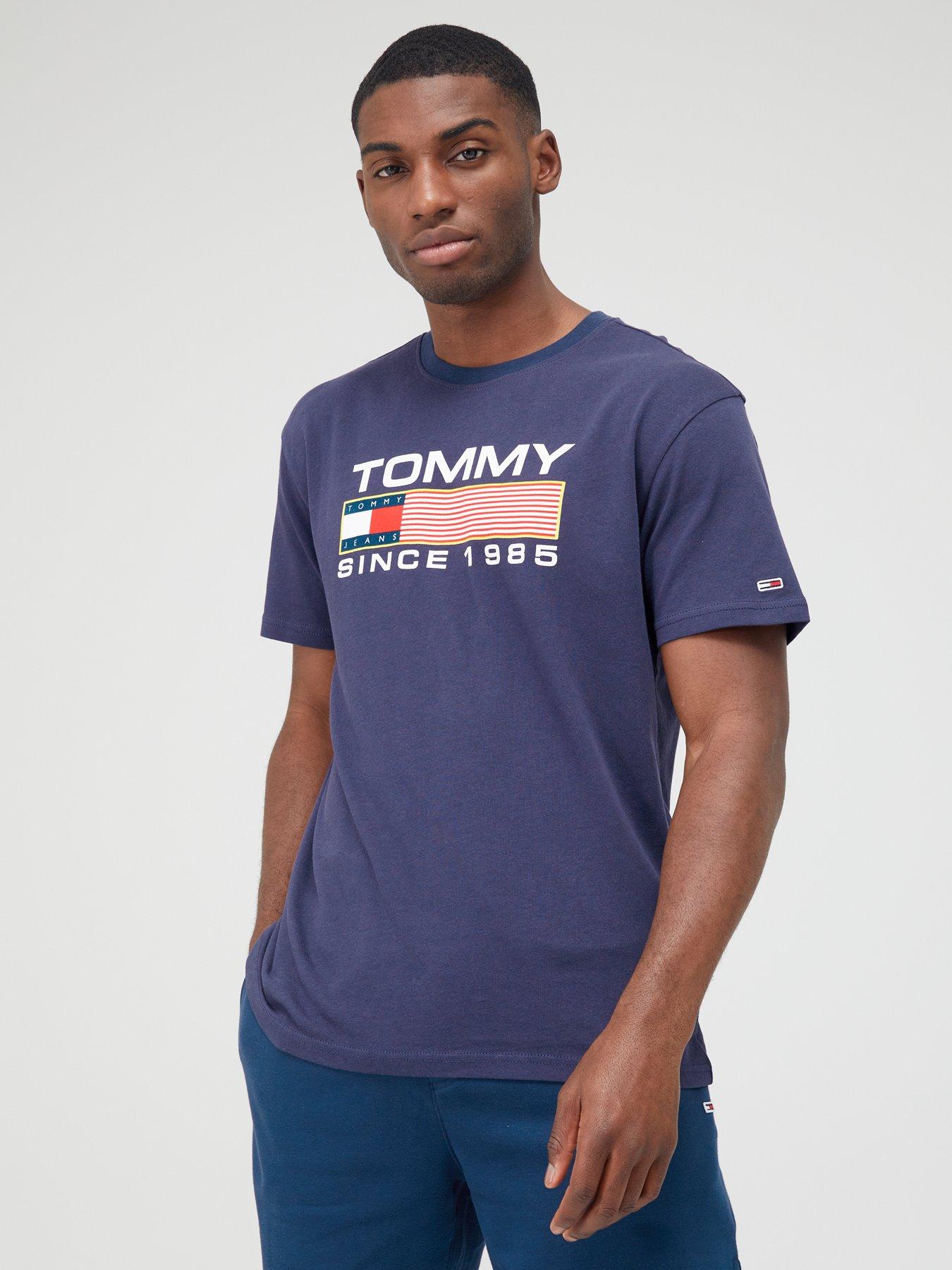 Tommy Jeans Tjm Clsc Athletic Twisted Logo T-shirt - Twilight Navy ...