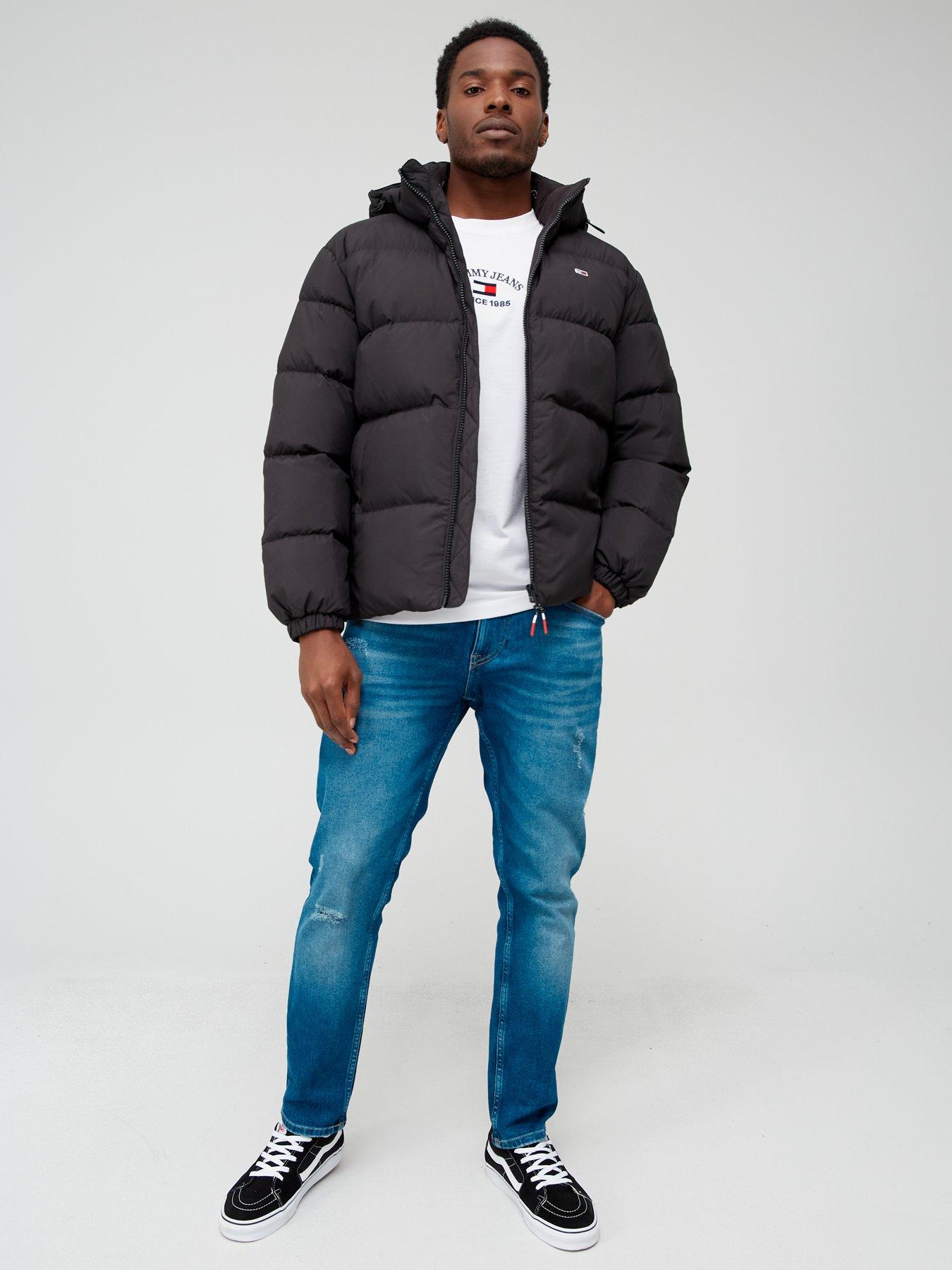 Tommy jeans hooded down overhead hot sale puffer jacket