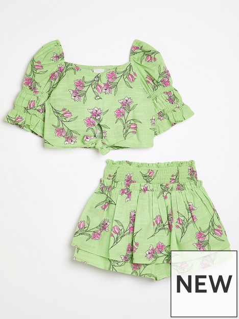 river-island-girls-floral-blouse-and-short-set-green