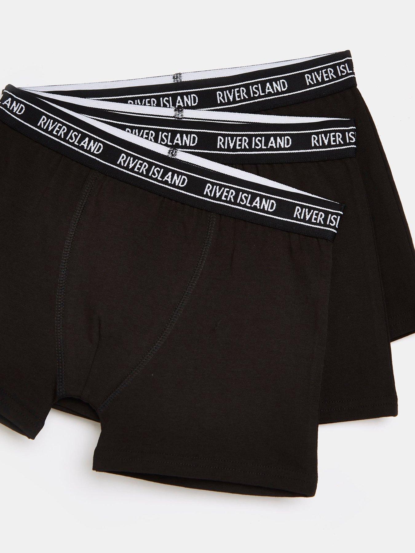 River Island Boys Ri Boxer Shorts 5 Pack - Black