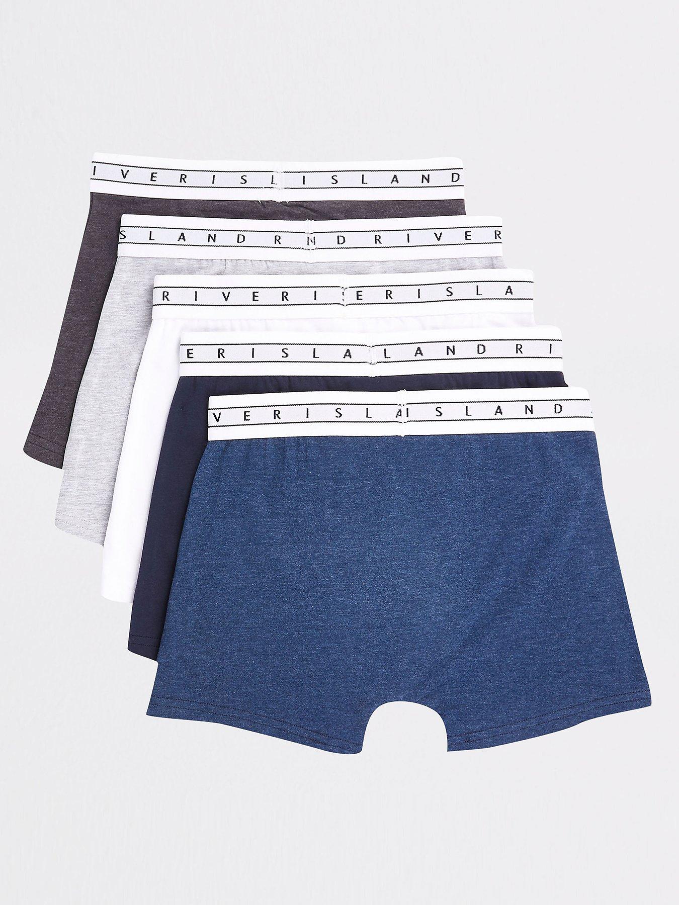 River Island Navy 5pk Boxer W | very.co.uk