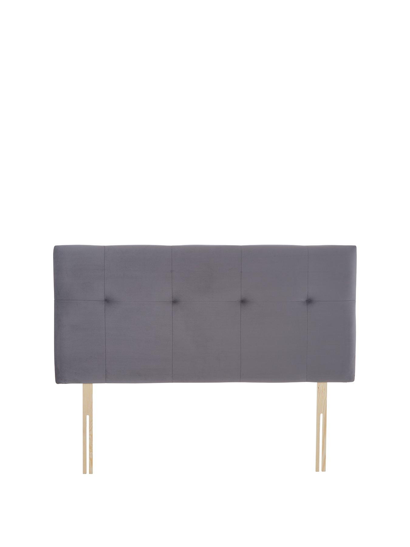 Product photograph of Airsprung Viva Fabric Headboard - Grey from very.co.uk