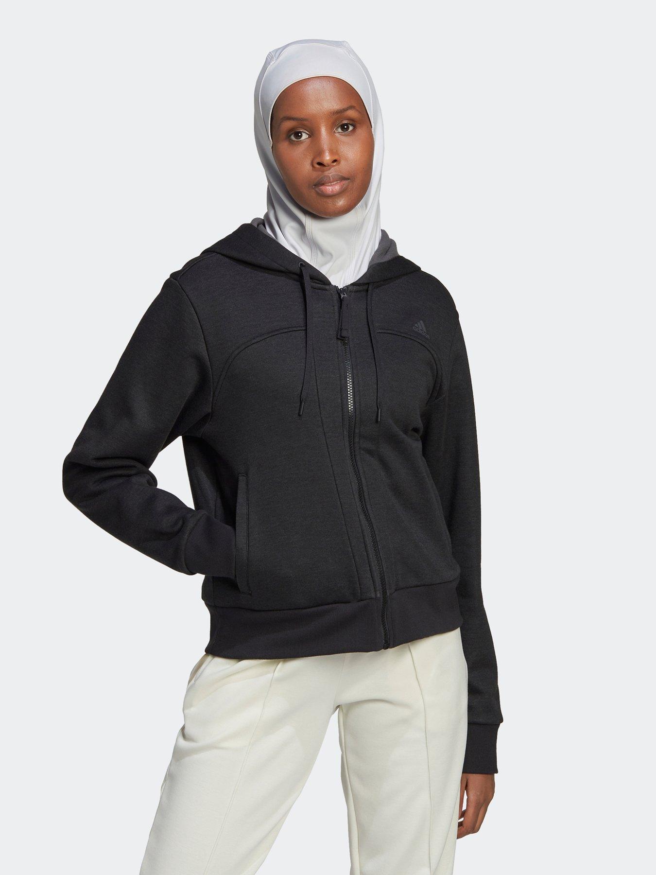 Grey adidas outlet zip hoodie women's