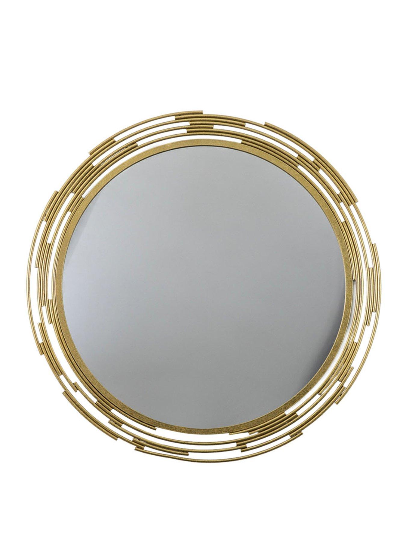 Product photograph of Gallery Sosa Mirror In Gold from very.co.uk