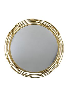 Product photograph of Gallery Sosa Mirror In Gold from very.co.uk
