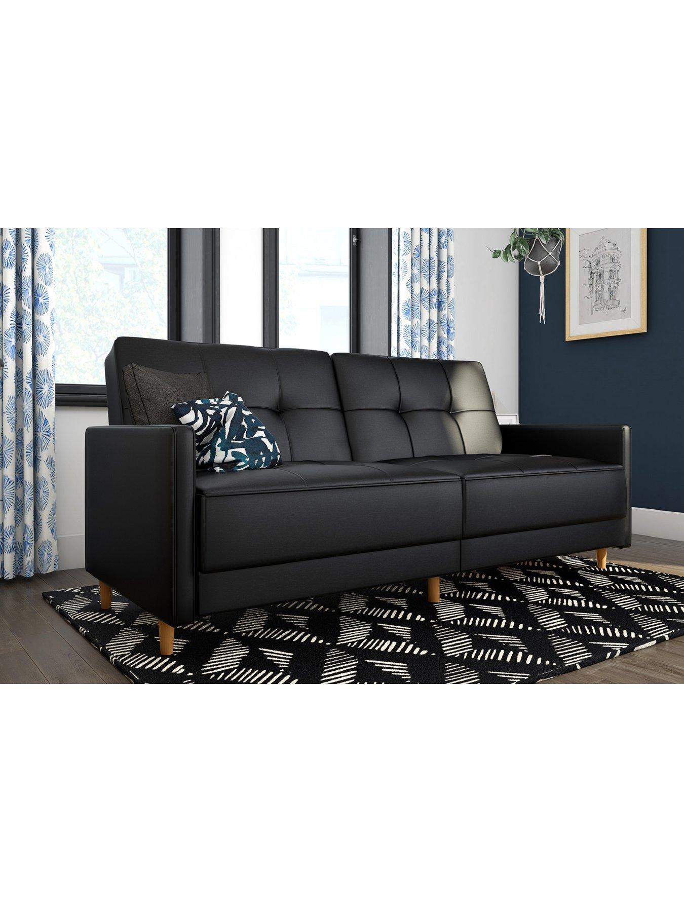 Product photograph of Dorel Home Andora Faux Leather Sofabed from very.co.uk