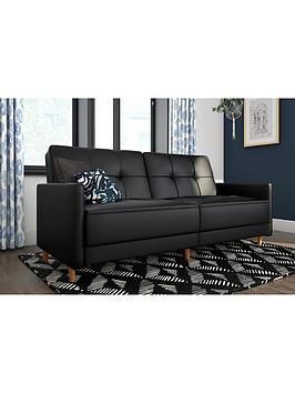 Product photograph of Very Home Andora Faux Leather Sofabed from very.co.uk