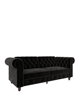 Product photograph of Dorel Home Felix Chesterfield Sofa Bed from very.co.uk
