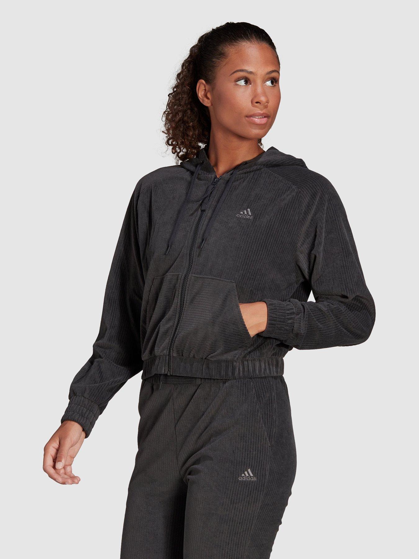 adidas velour hoodie women's
