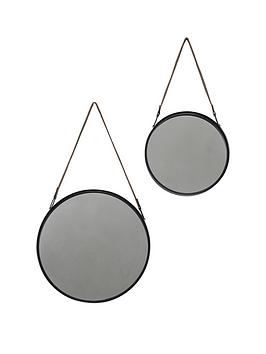 Product photograph of Gallery Issac Set Of 2 Mirrors from very.co.uk