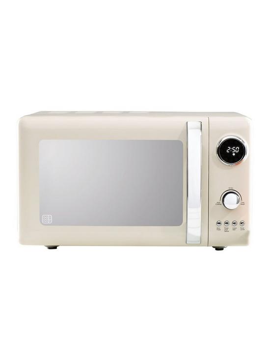 stillFront image of daewoo-kensington-cream-triple-pack--microwave-kettle-and-toaster-set