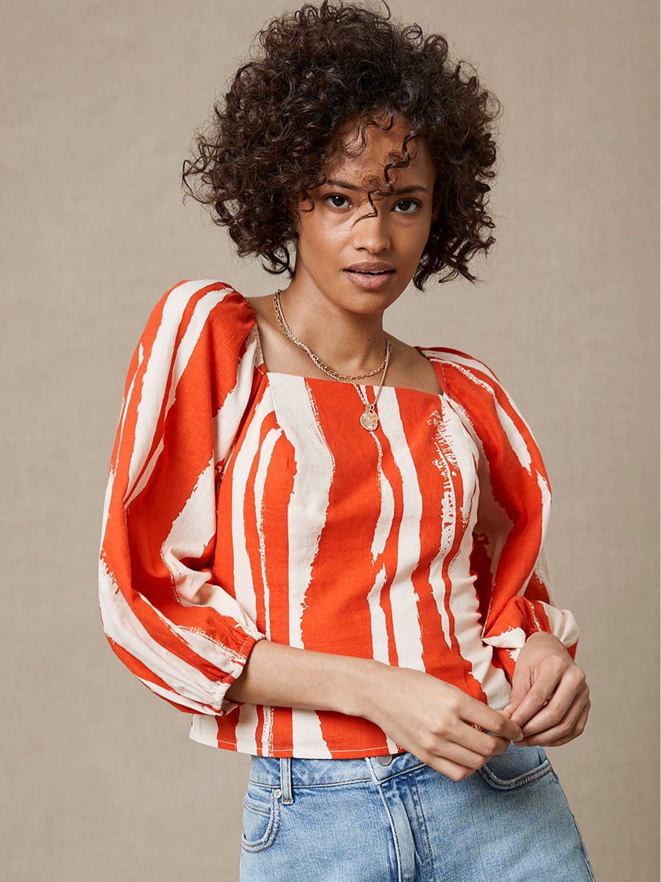 Mint velvet store orange top