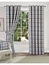  image of very-home-hudson-check-eyelet-curtains