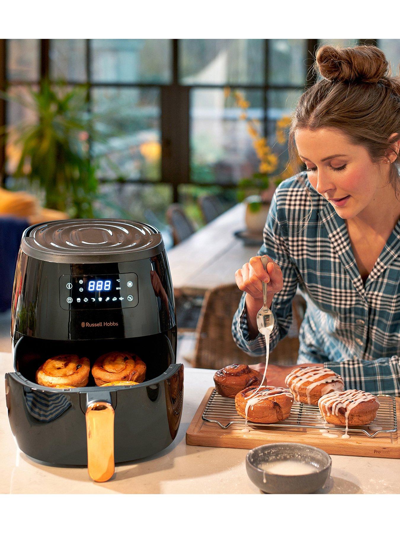  New House Kitchen Digital 3.5 Liter Air Fryer w/ Flat Basket,  Touch Screen AirFryer, Non-Stick Dishwasher-Safe Basket, Use Less Oil For  Fast Healthier Food, 60 Min Timer & Auto Shut Off