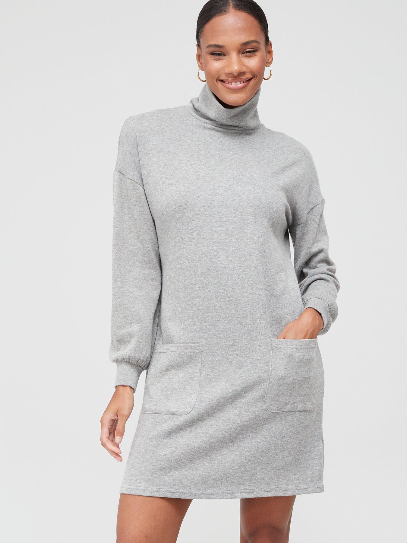 Zara Mini Dress light grey allover print elegant Fashion Dresses Mini Dresses 
