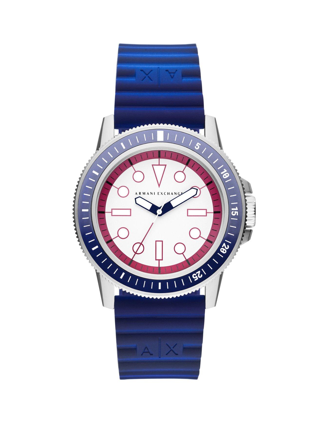 Armani exchange deals blue face watch