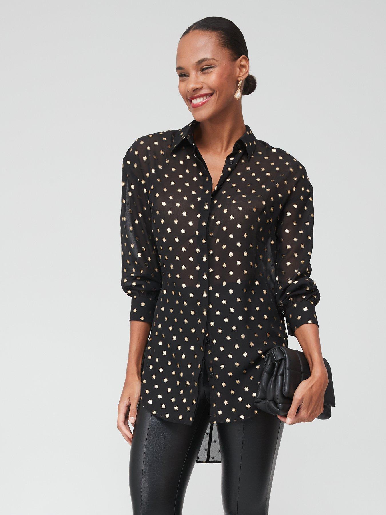 ladies gold blouses tops