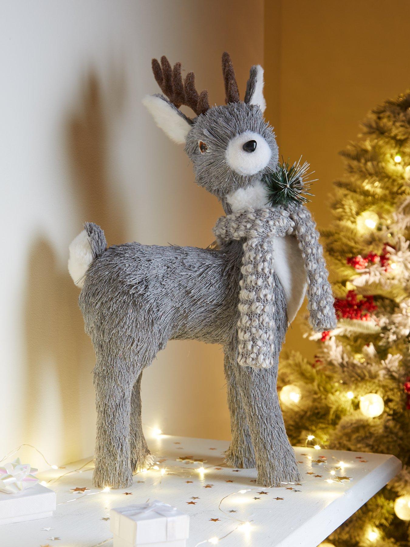 Product photograph of Bristle Reindeer Christmas Decoration from very.co.uk