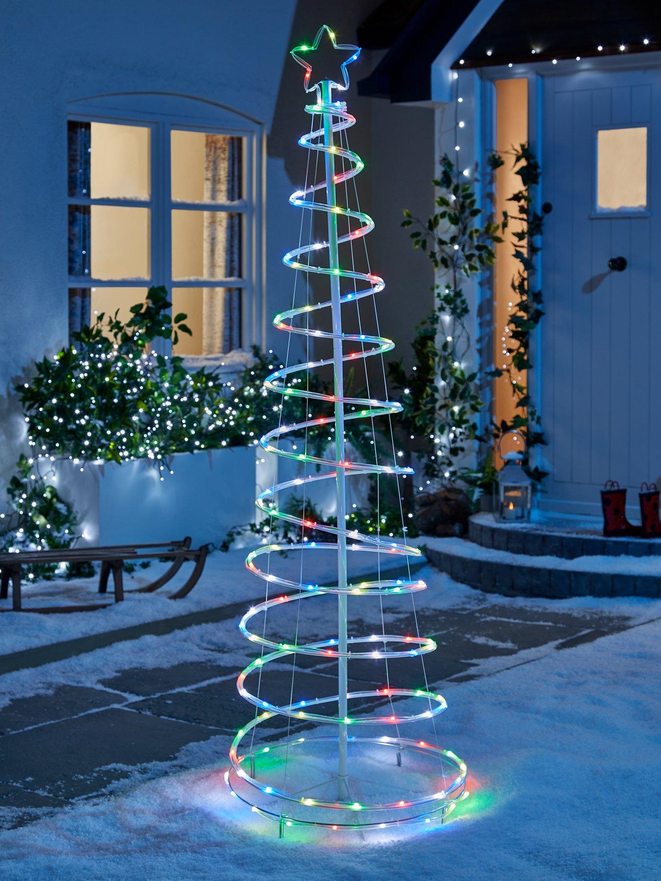 1.8m Digital LED Spiral Rope Light Outdoor Christmas Tree