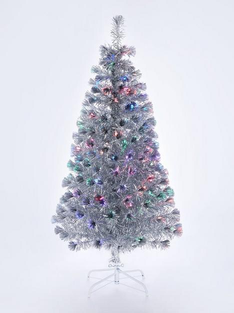 very-home-silver-fibre-optic-christmas-tree-ndash-5-ft