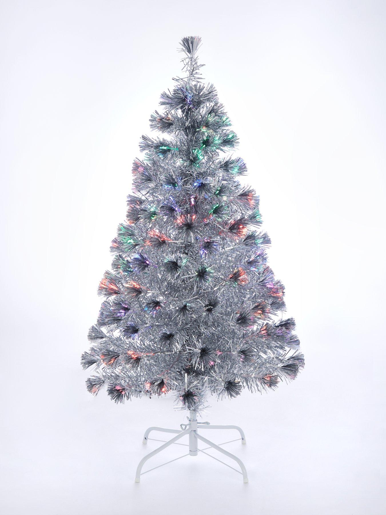 Silver Fibre Optic Christmas Tree 4ft very.co.uk