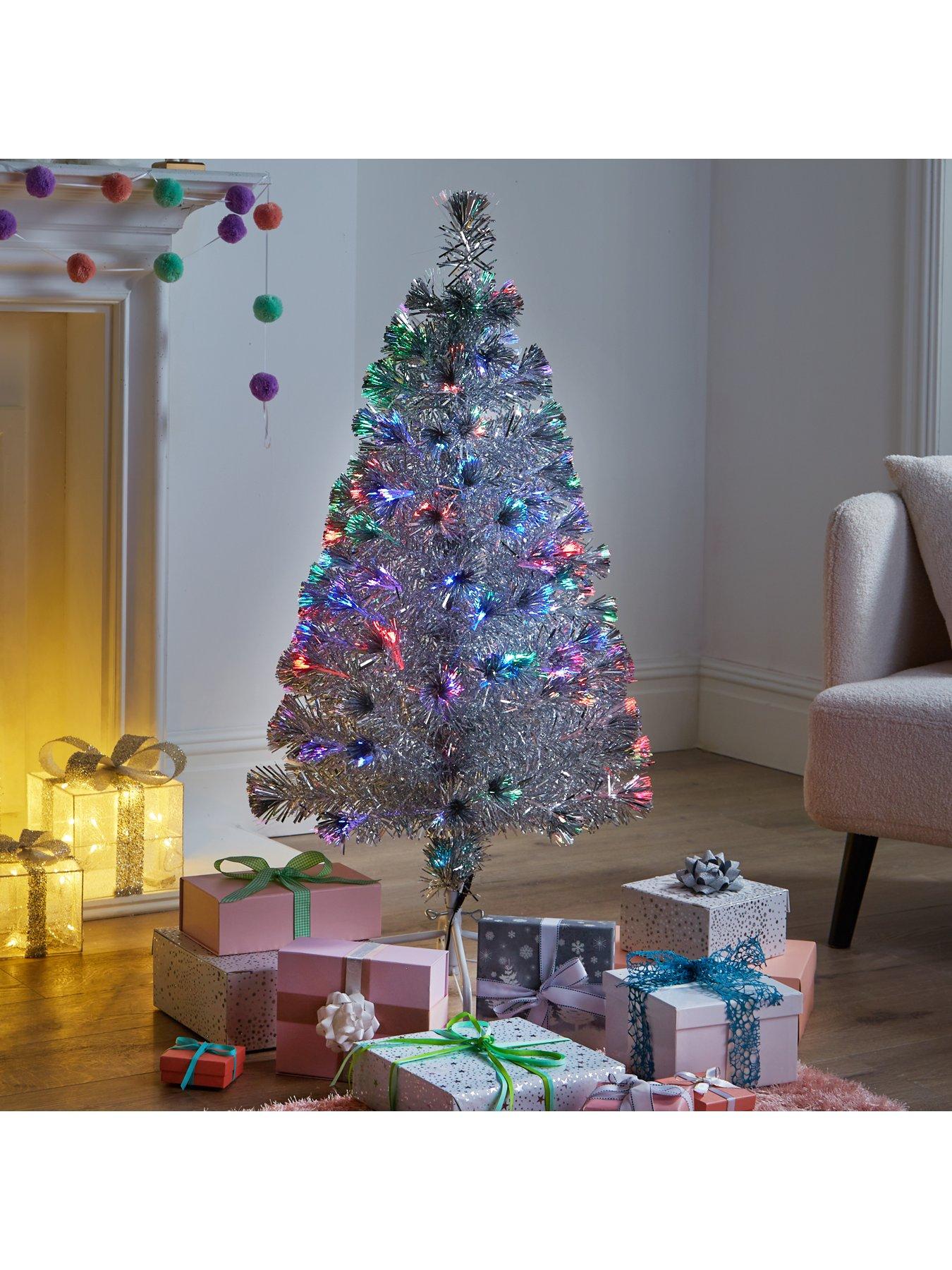 Silver Fibre Optic Christmas Tree 4ft very.co.uk