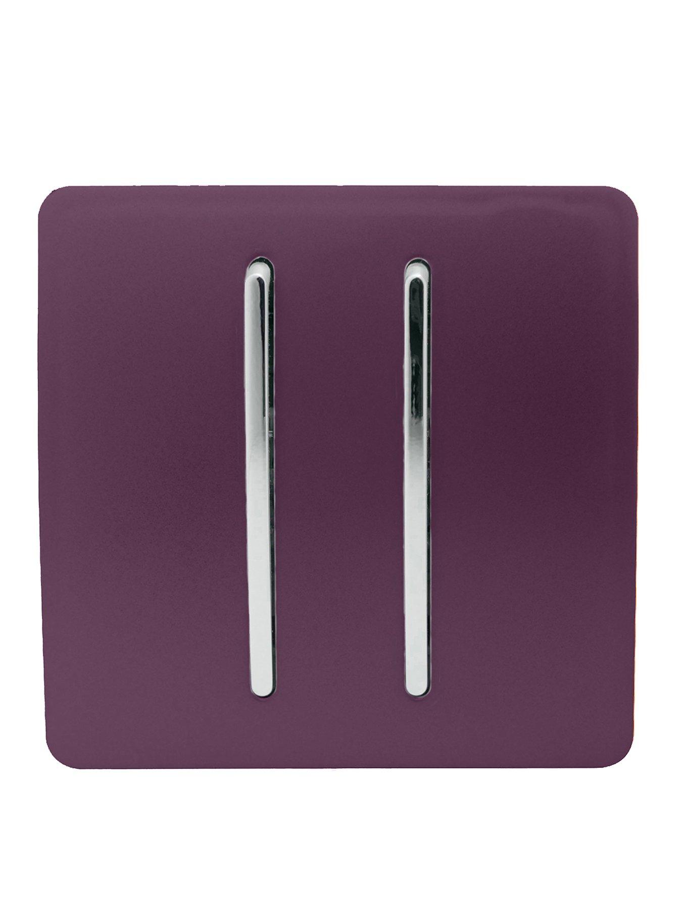 Product photograph of Trendiswitch 2g 2w 10a Light Switch Plum from very.co.uk