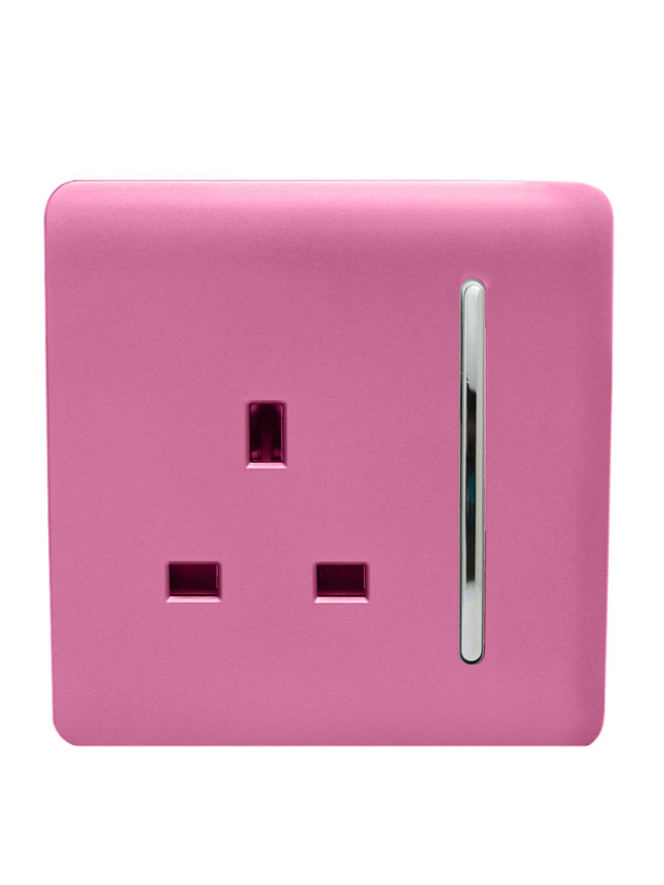 Product photograph of Trendiswitch 1g 13a Switched Socket Pink from very.co.uk